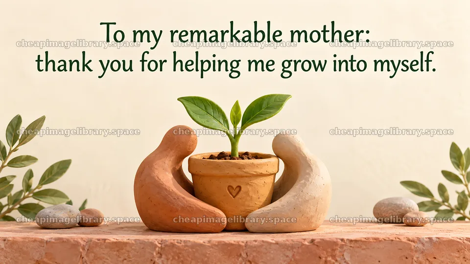 Mother’s Day greeting with hands nurturing a seedling – image library 10324x5812