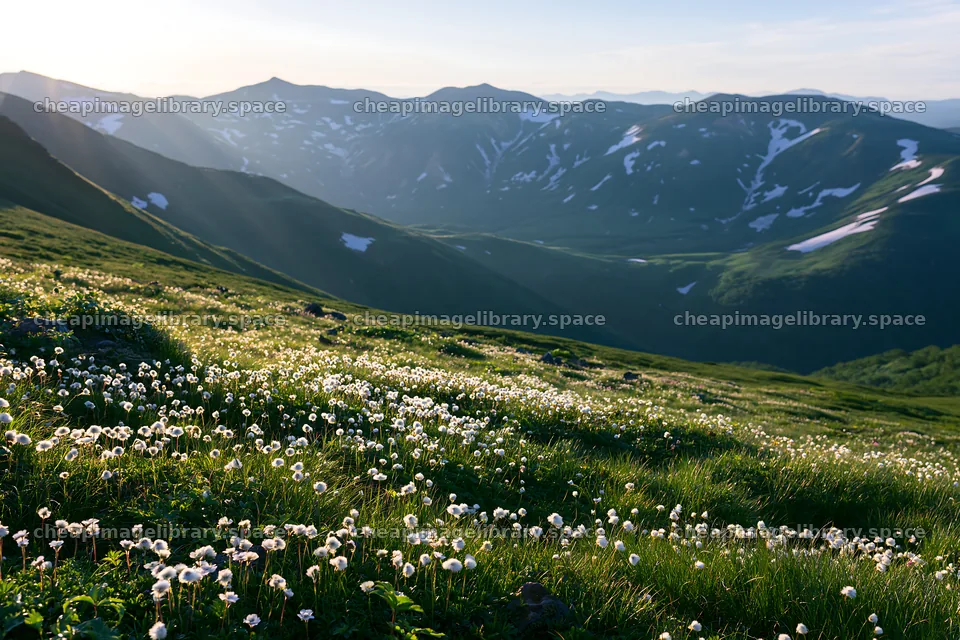 Daisetsuzan alpine meadow light rays create beautiful scenery – image library 9722x6480
