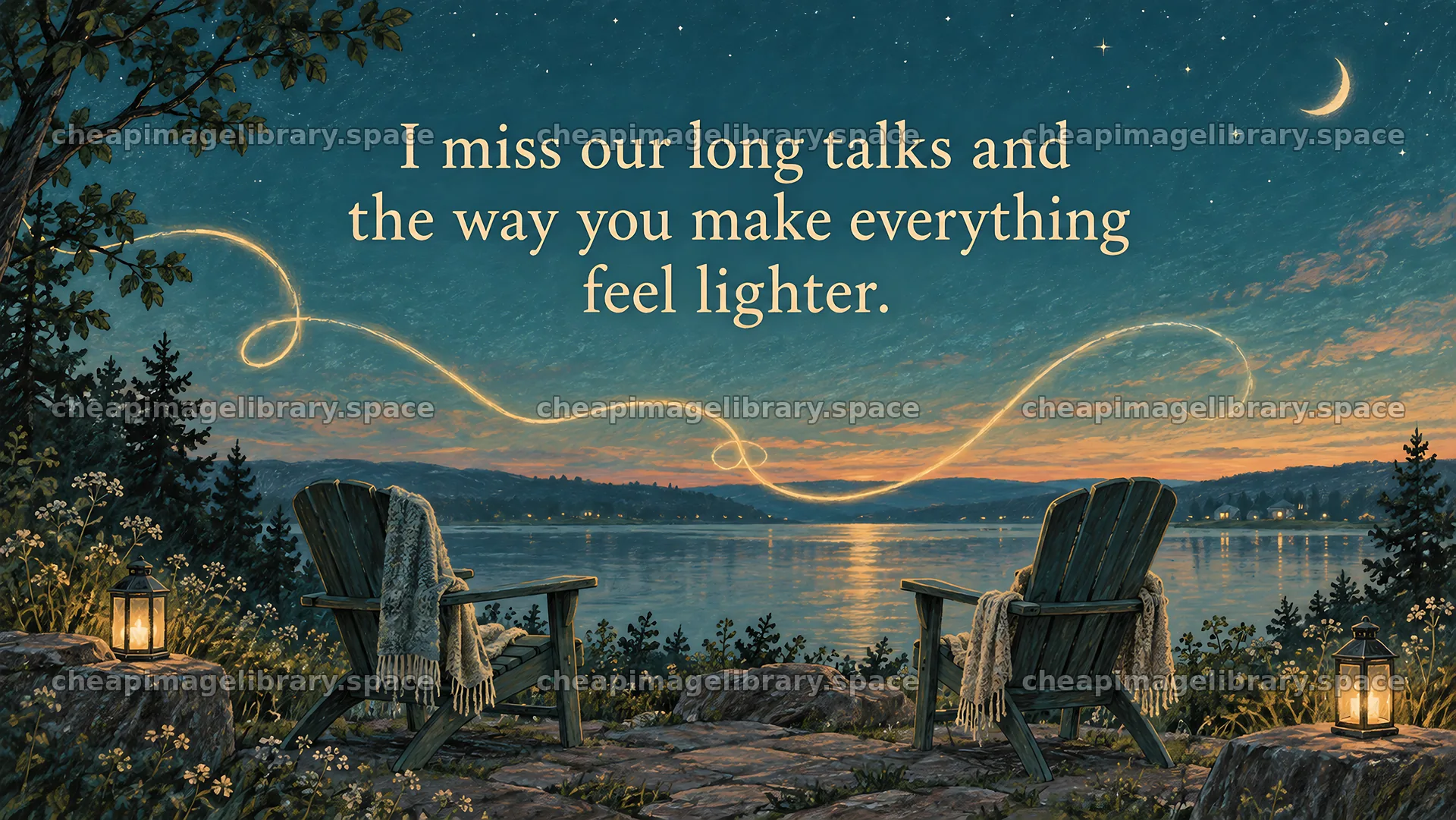 I Miss Our Long Talks Lakeside Greeting – image library 10324x5812