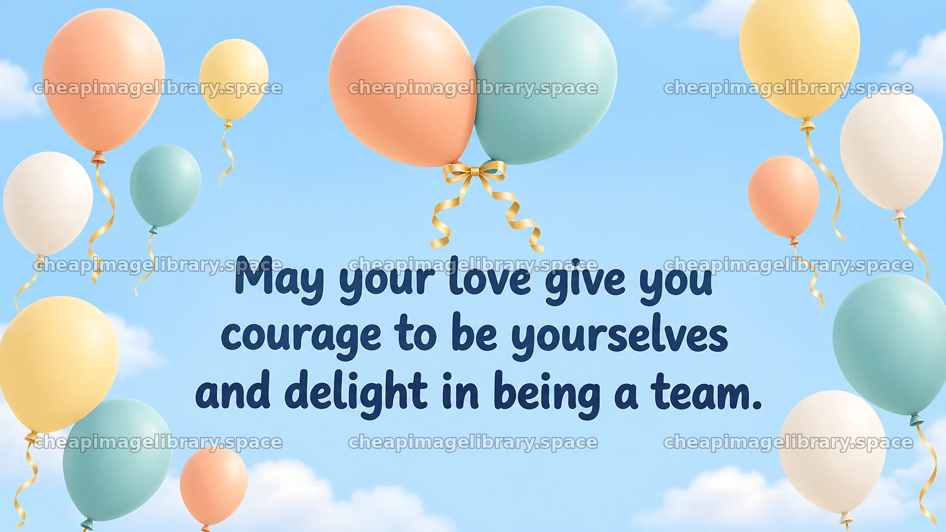 Wedding Greeting with Balloons and Love Message – image library 10324x5812