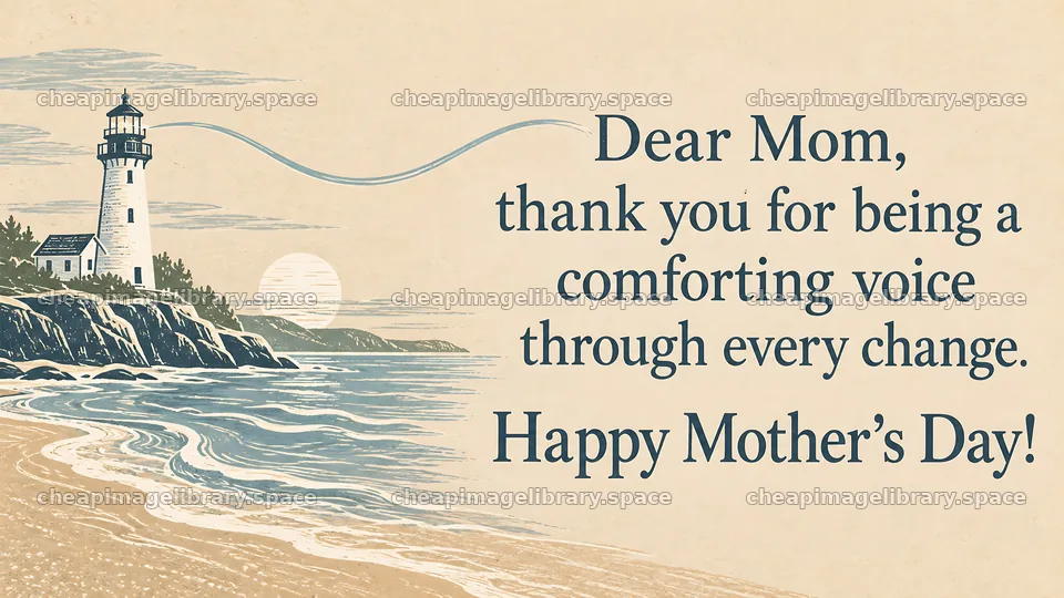 Mother's Day Greeting with Coastal Lighthouse – image library 10324x5812