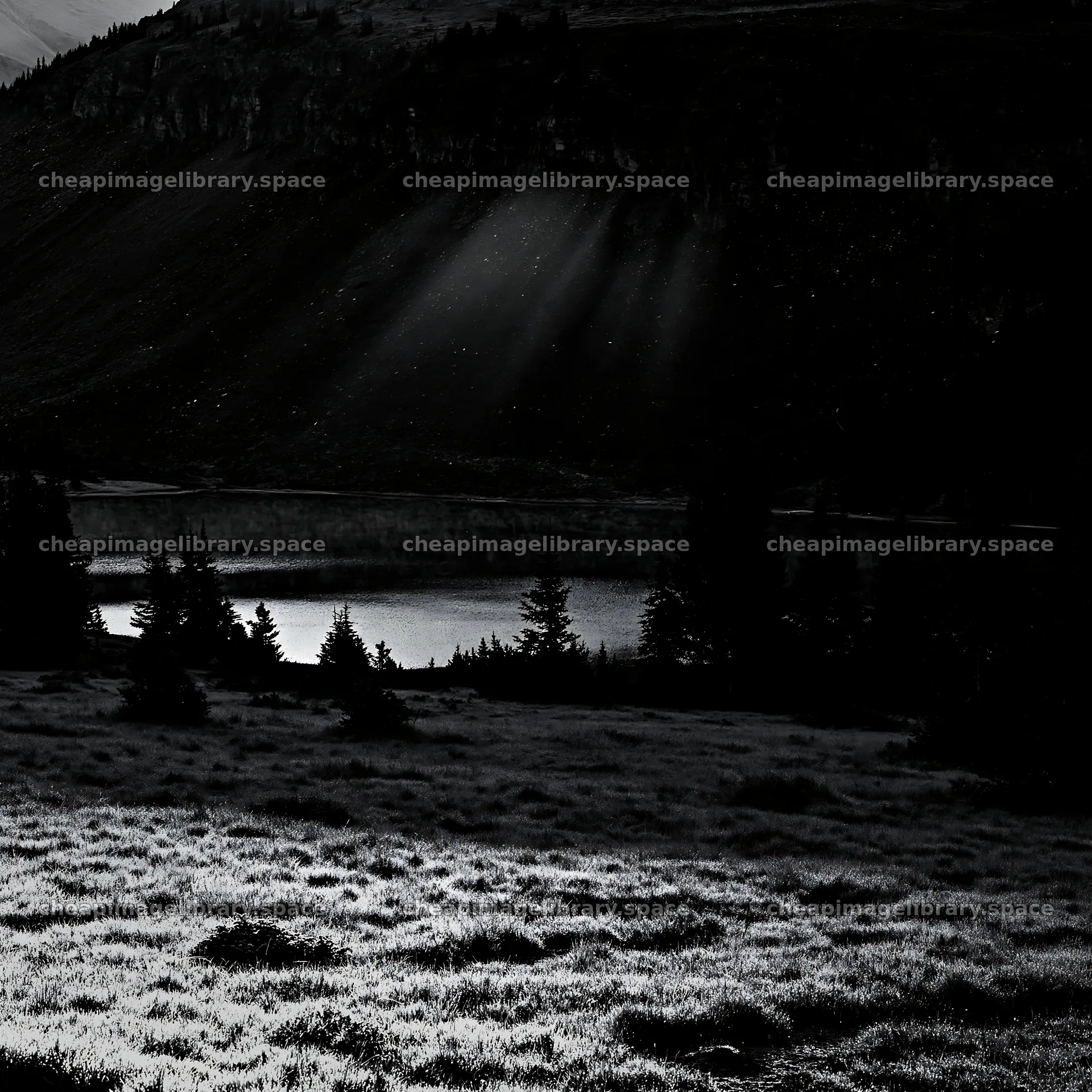 Light rays over Sunshine Meadows in Banff – image library 7938x7938