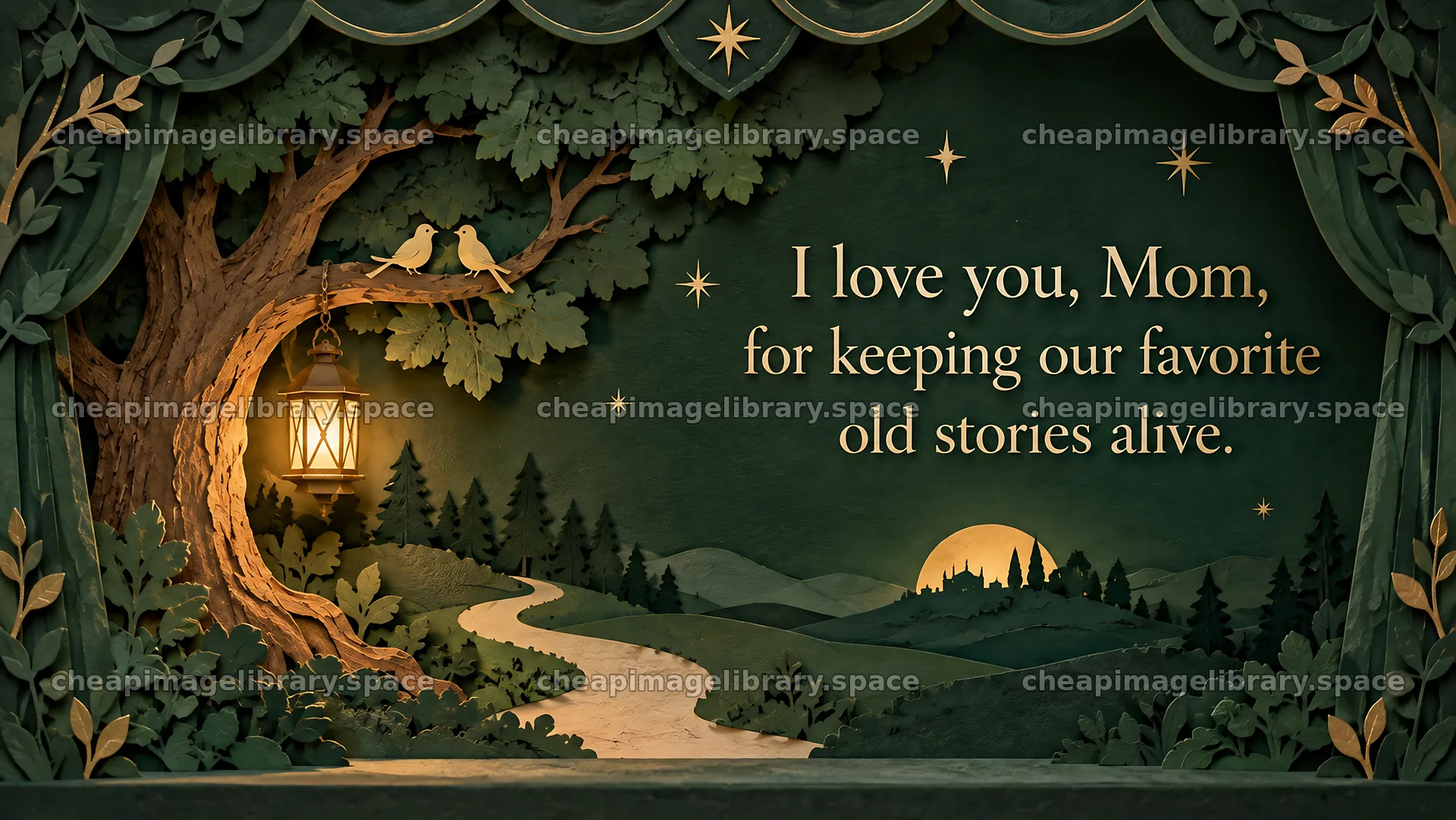 Love You, Mom Storybook Greeting Card – image library 10324x5812