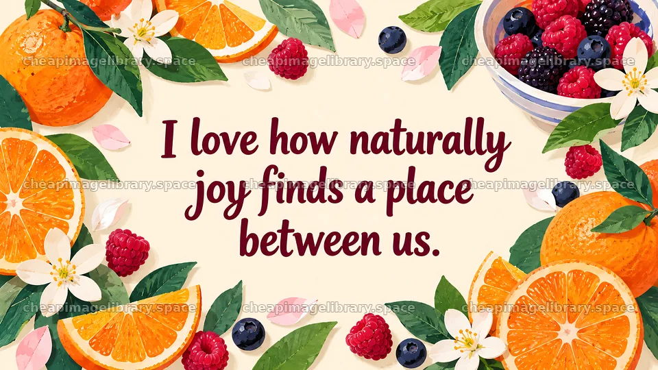 Romantic Love Greeting with Citrus and Berries – image library 10324x5812