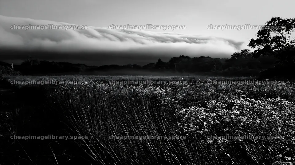 Expansive Hokkaido restoration meadow with dewdrops – image library 10608x5938