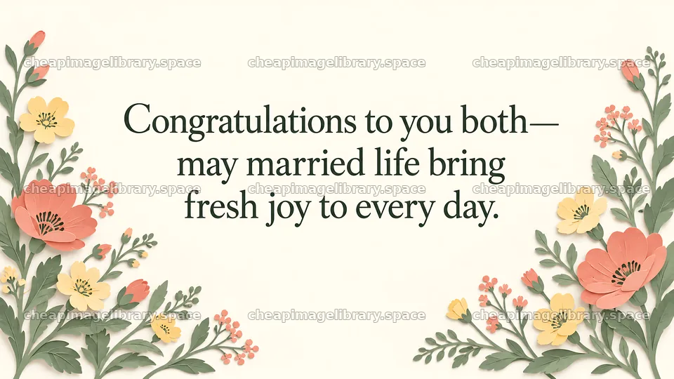 Floral Wedding Congratulations Greeting – image library 10324x5812