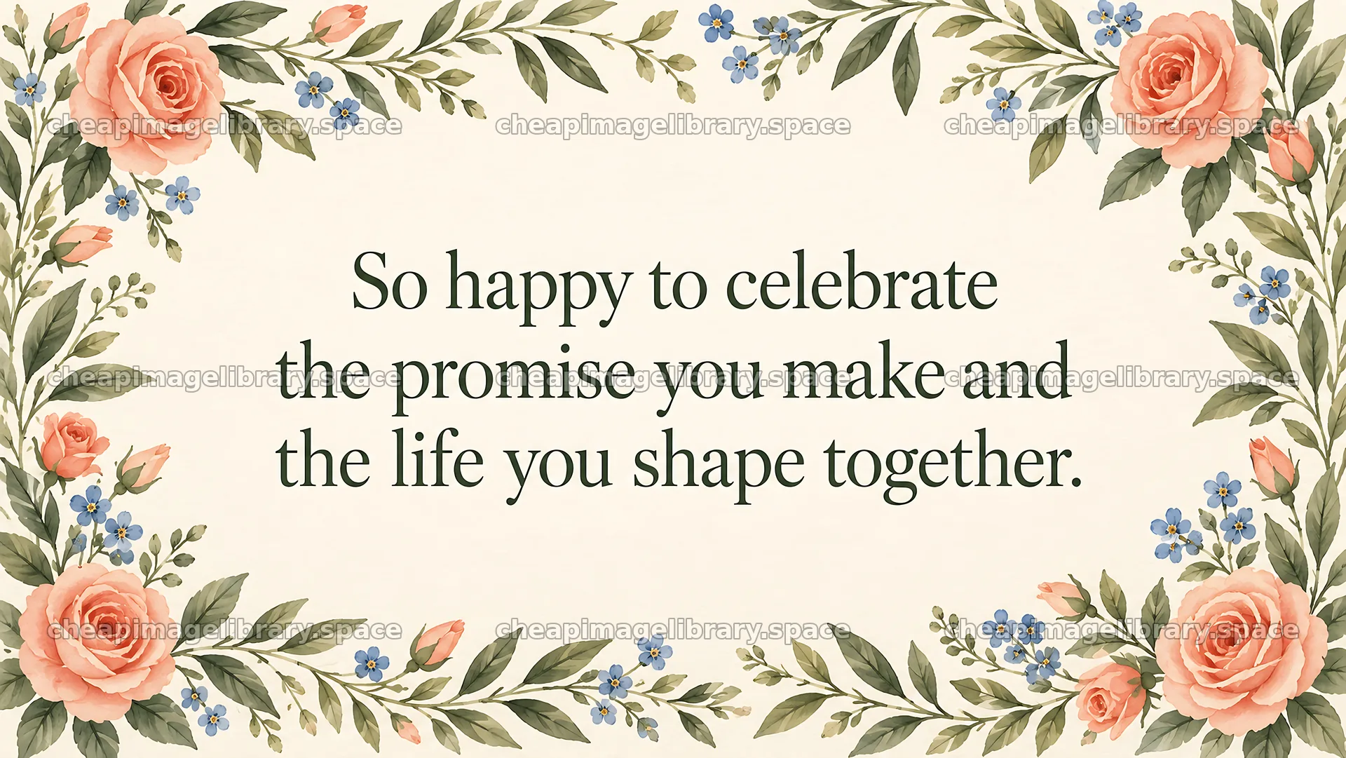 Floral Wedding Congratulations Greeting Card – image library 10324x5812