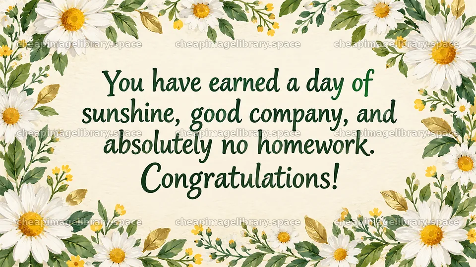 Daisy Floral High School Graduation Card – image library 10324x5812
