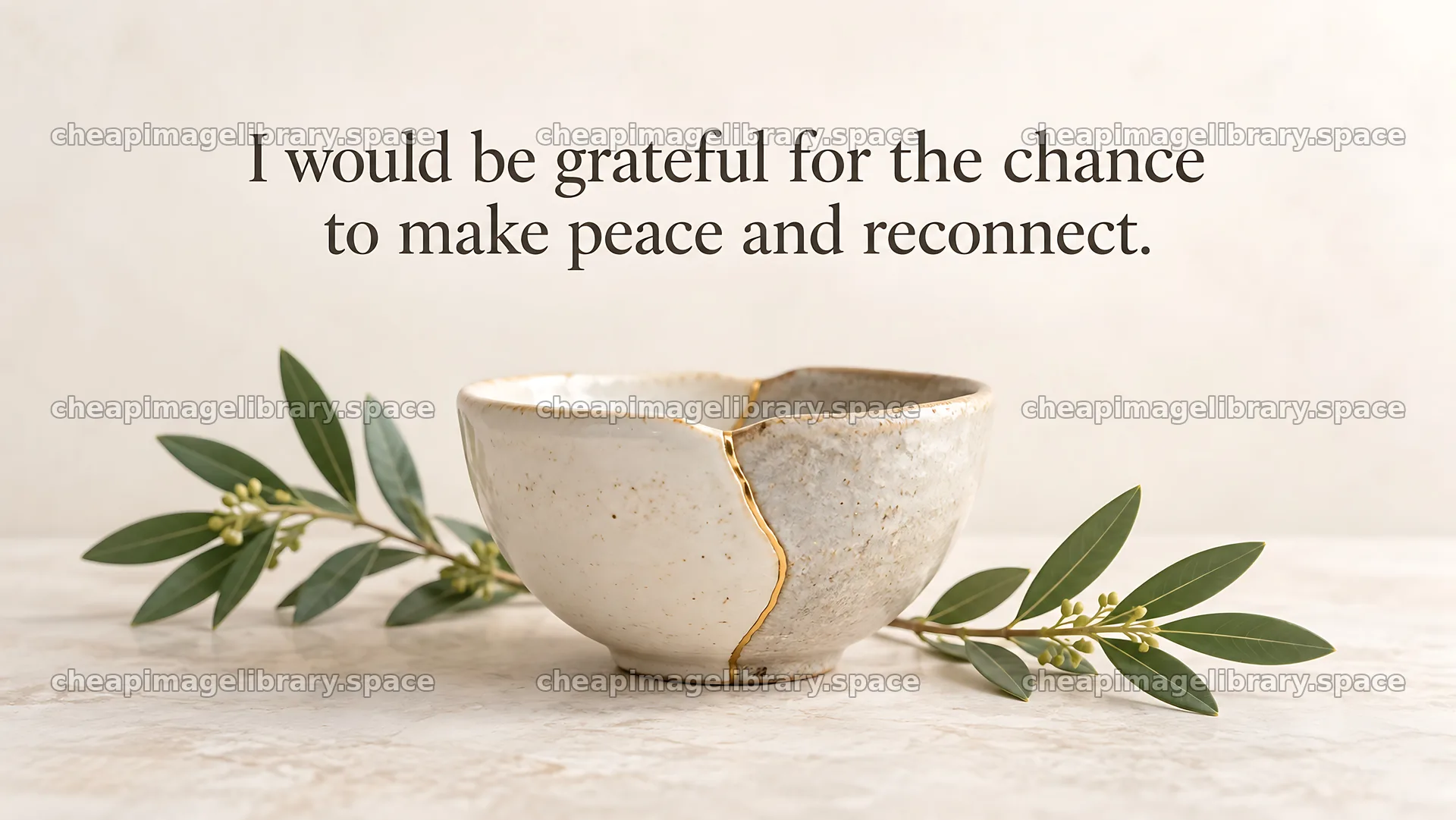 Reconciliation Greeting with Gold-Repaired Bowl – image library 10324x5812