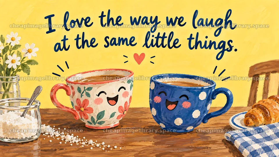 I Love the Way We Laugh at the Same Little Things – image library 10324x5812