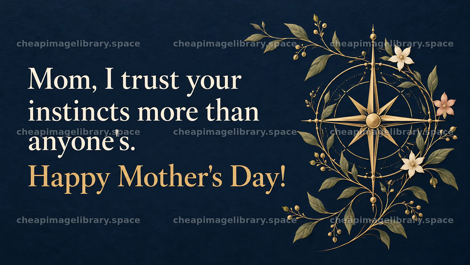 Floral Compass Mother's Day Greeting – image library 10324x5812