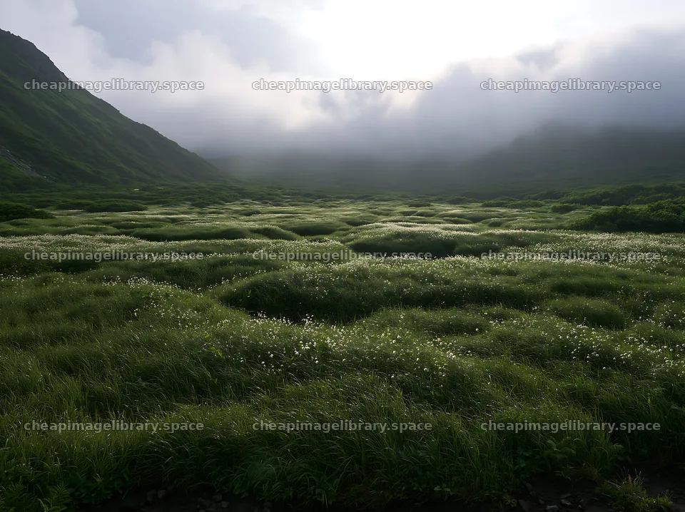 Akita snowmelt meadow with silver grasses – image library 9174x6866